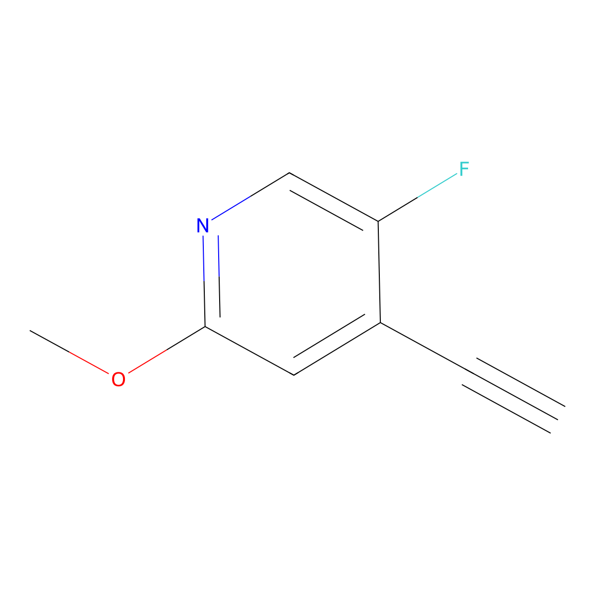 4-Ethynyl-5-fluoro-2-methoxypyridine molecular structure, CAS 1211584-33-6