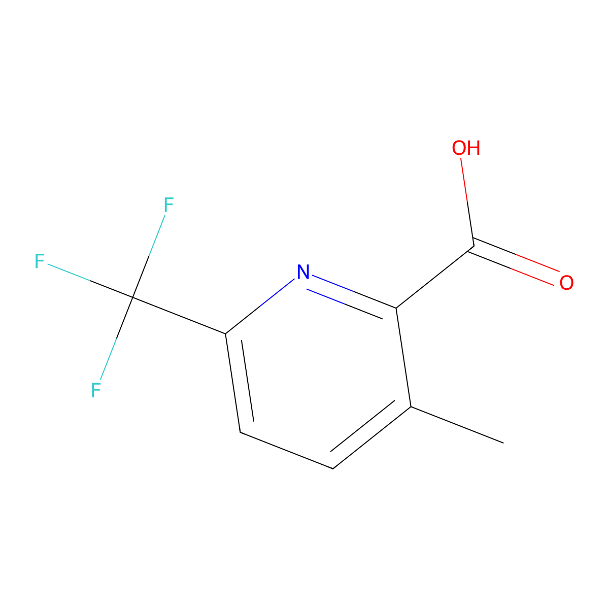 3-Methyl-6-(trifluoromethyl)picolinic acid molecular structure, CAS 1211584-36-9