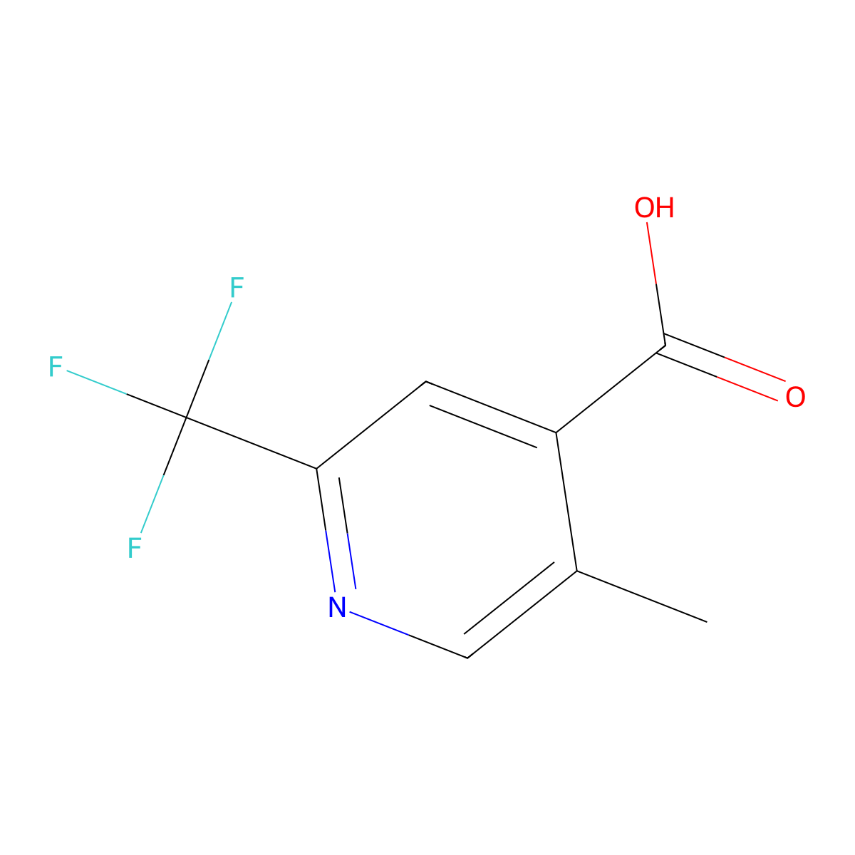 5-Methyl-2-(trifluoromethyl)isonicotinic acid molecular structure, CAS 1211584-39-2