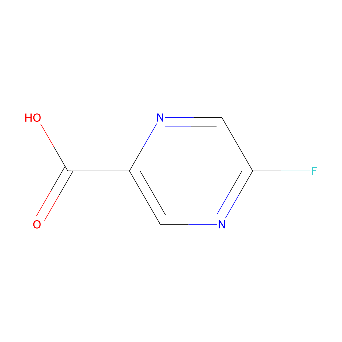 5-Fluoropyrazine-2-carboxylic acid molecular structure, CAS 1211584-50-7