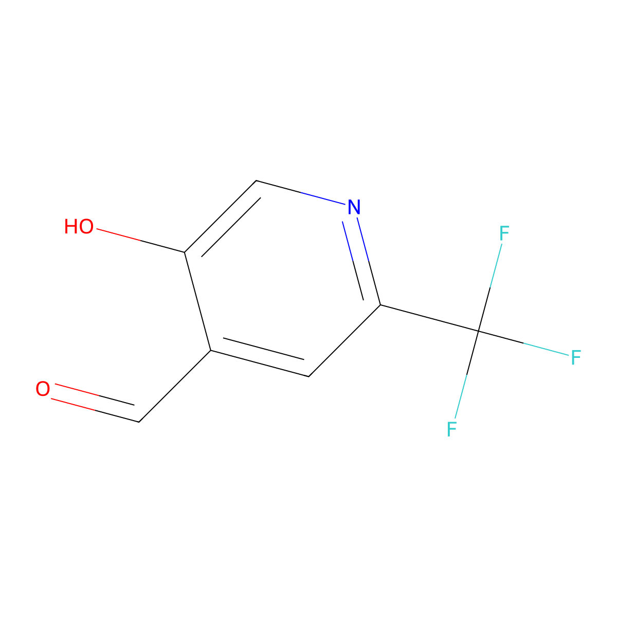 5-Hydroxy-2-(trifluoromethyl)-4-pyridinecarboxaldehyde molecular structure, CAS 1211584-55-2