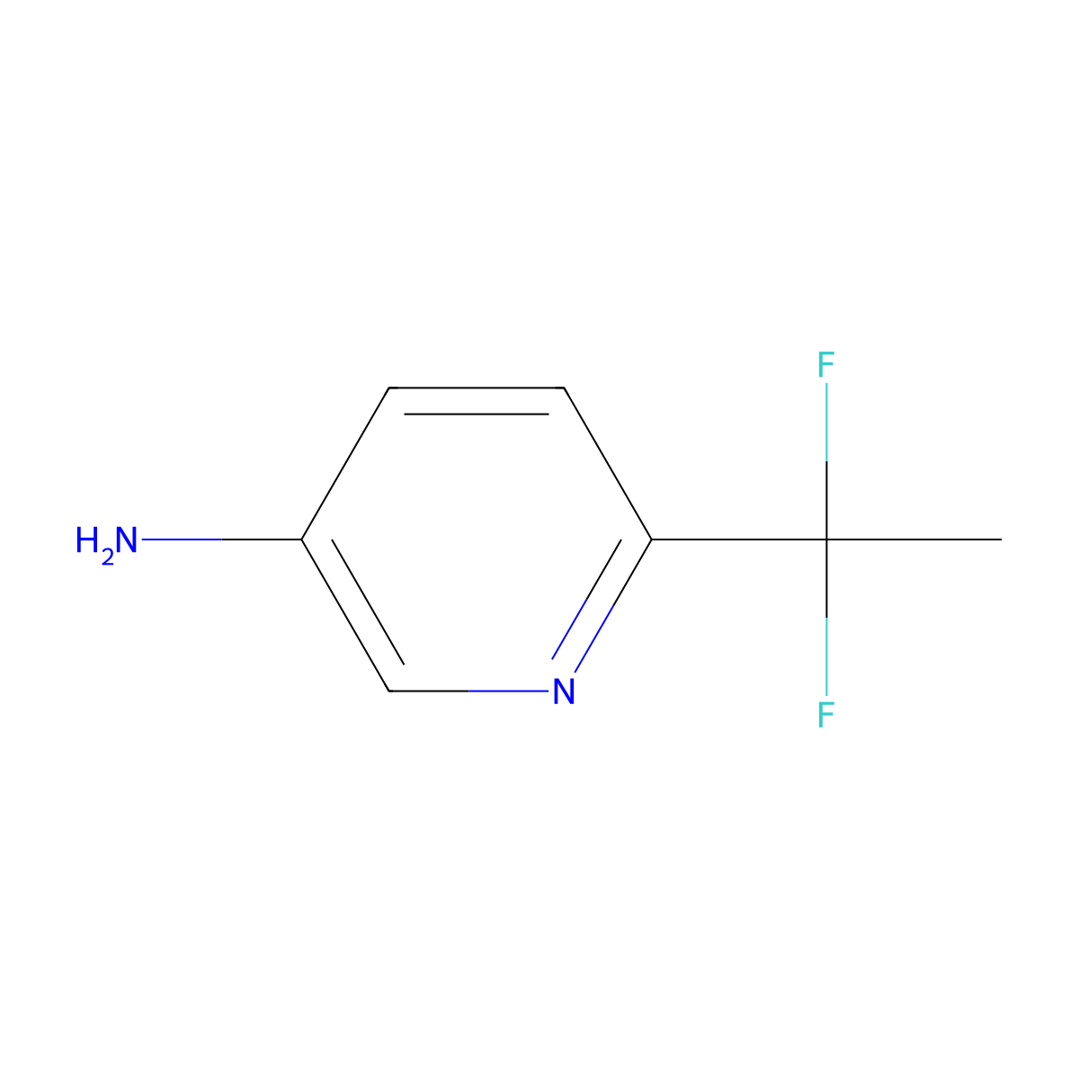 6-(1,1-Difluoroethyl)pyridin-3-amine molecular structure, CAS 1211584-70-1