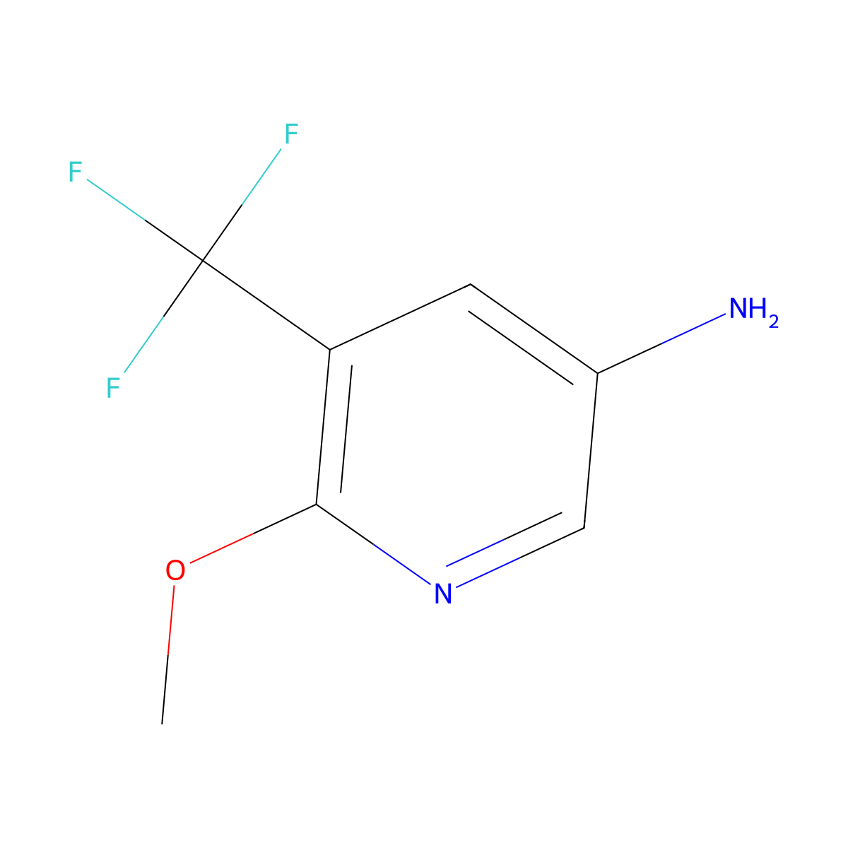 6-Methoxy-5-(trifluoromethyl)pyridin-3-amine molecular structure, CAS 1211584-76-7