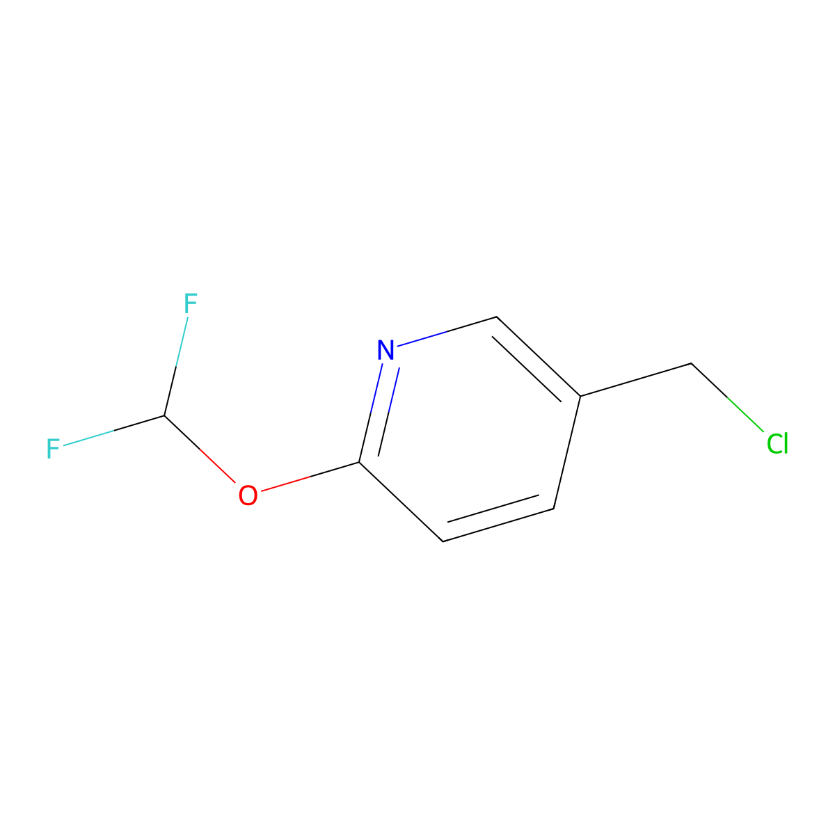 5-(Chloromethyl)-2-(difluoromethoxy)pyridine molecular structure, CAS 1211584-92-7