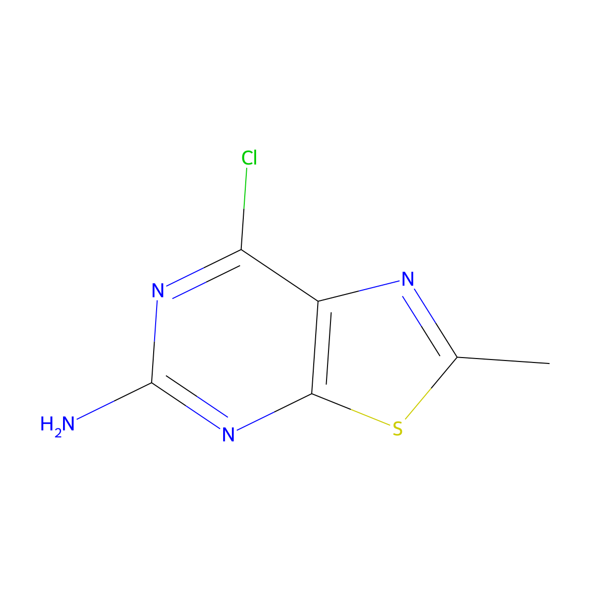 7-Chloro-2-methylthiazolo[5,4-d]pyrimidin-5-amine molecular structure, CAS 1211584-94-9