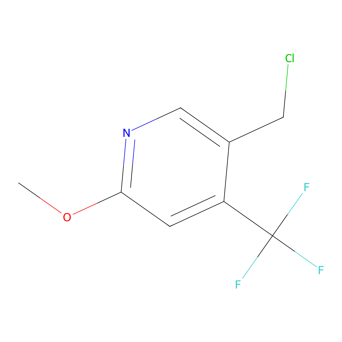 5-(Chloromethyl)-2-methoxy-4-(trifluoromethyl)pyridine molecular structure, CAS 1211585-00-0