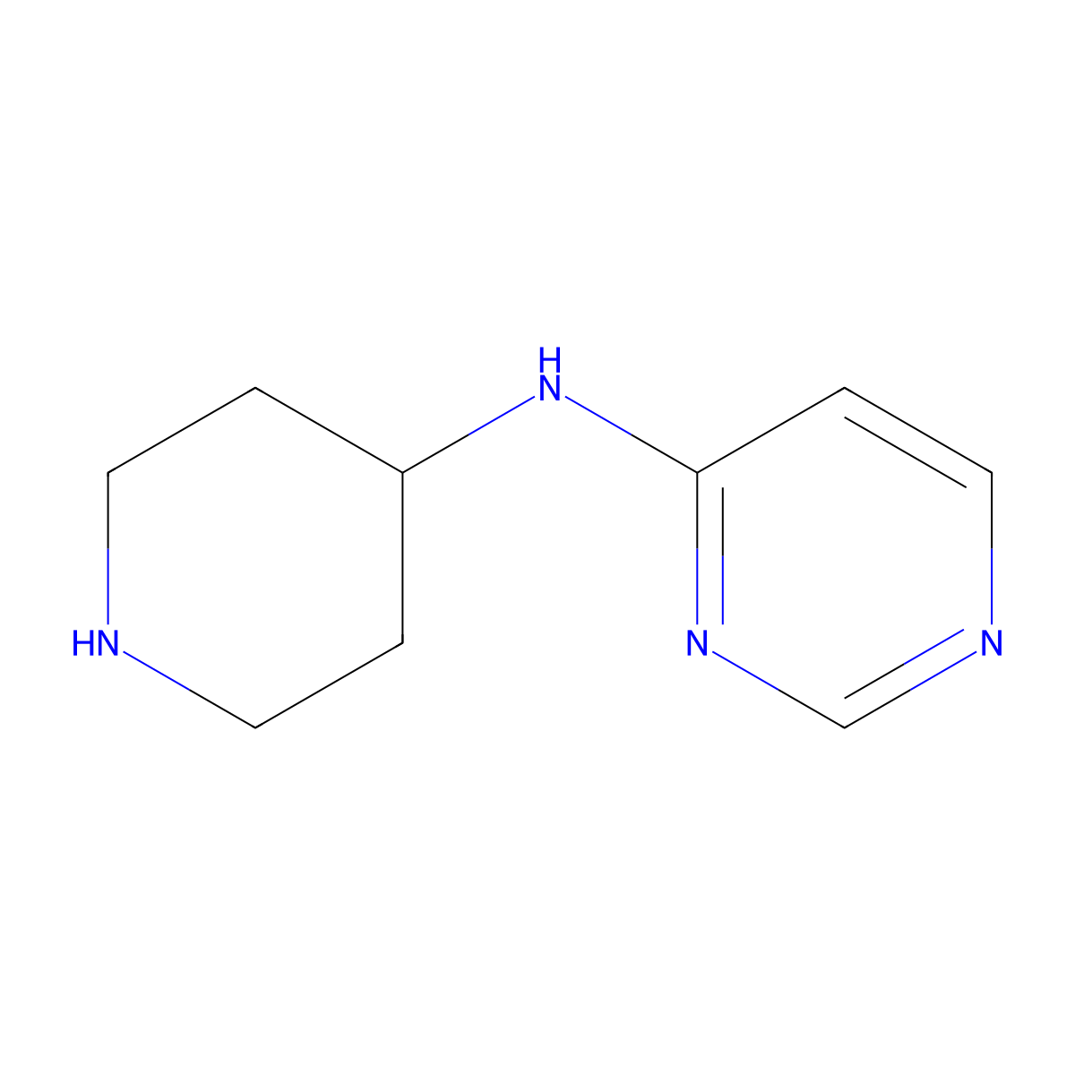 N-(piperidin-4-yl)pyrimidin-4-amine molecular structure, CAS 1211585-01-1
