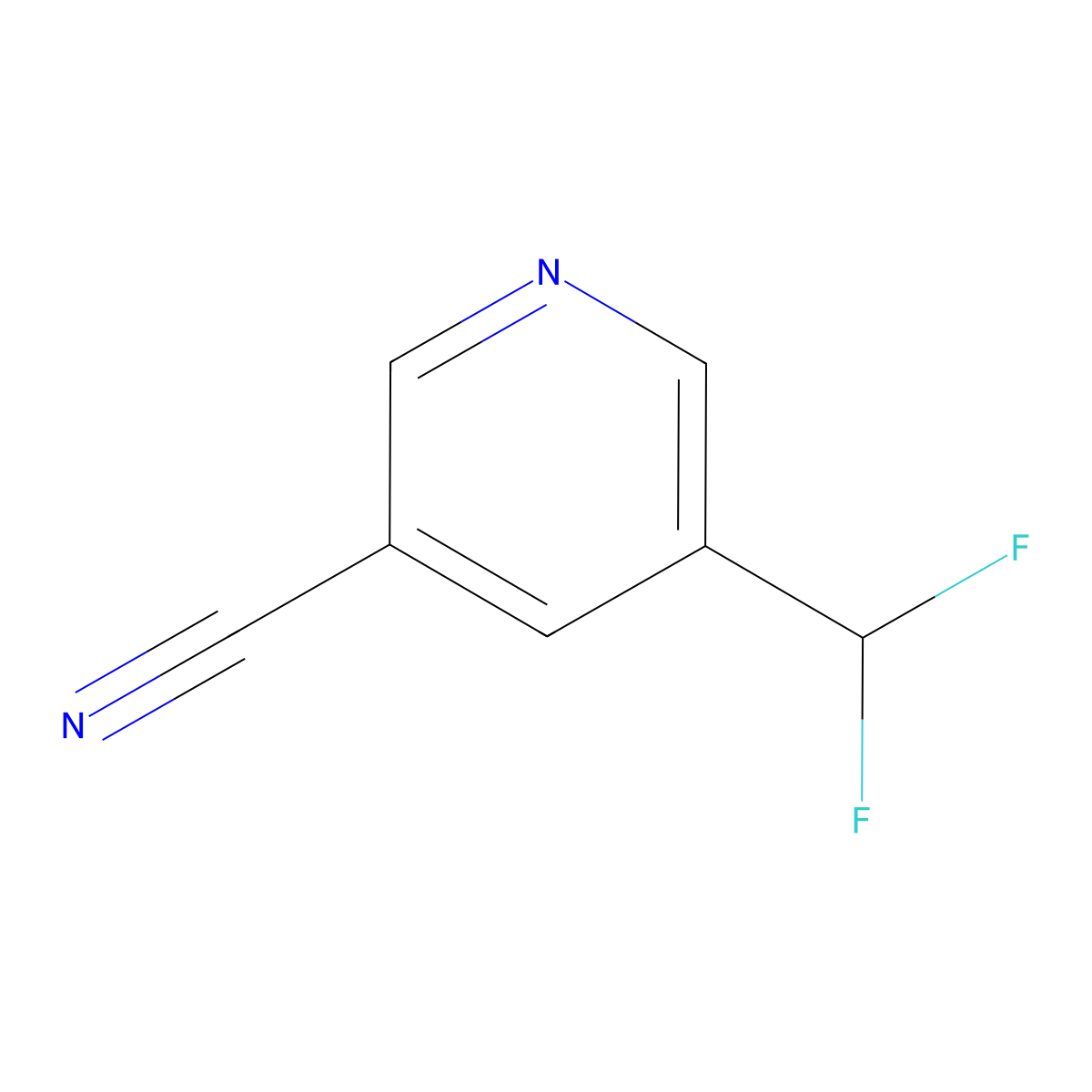 5-(Difluoromethyl)nicotinonitrile molecular structure, CAS 1211585-14-6