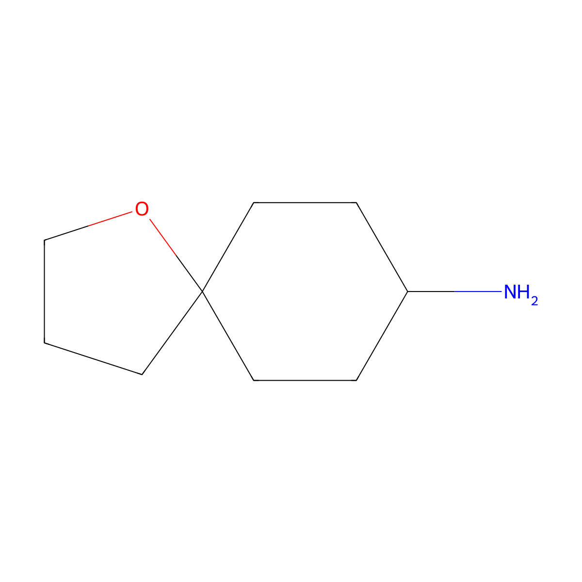 1-Oxaspiro[4.5]decan-8-amine molecular structure, CAS 1211585-28-2