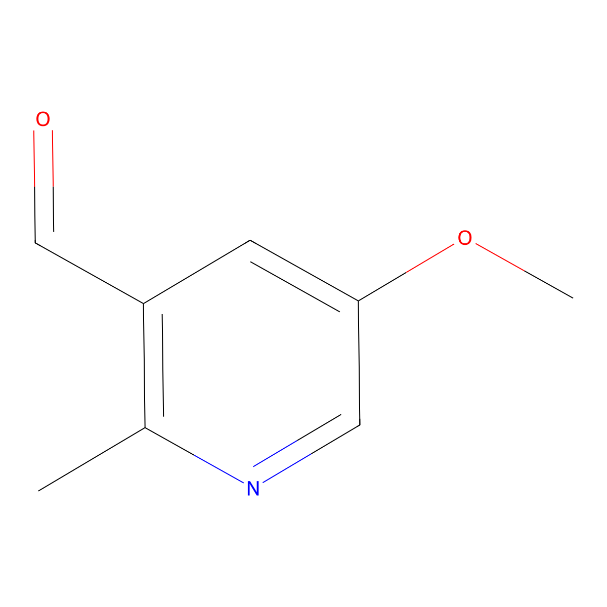 5-Methoxy-2-methylnicotinaldehyde molecular structure, CAS 1211585-35-1