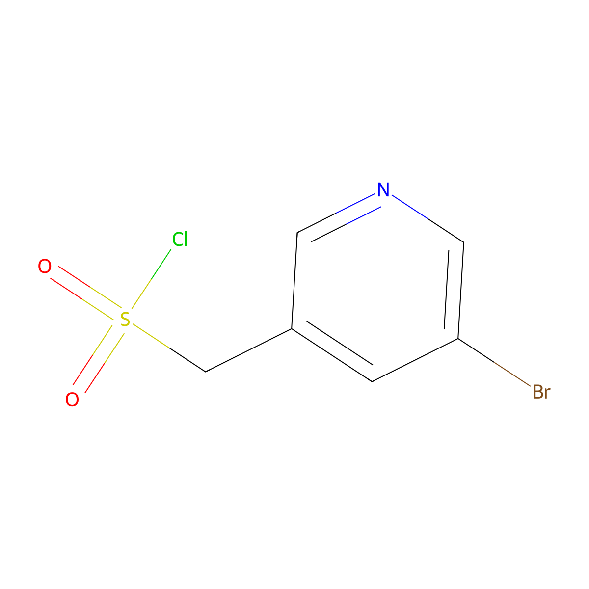 (5-Bromopyridin-3-YL)methanesulfonyl chloride molecular structure, CAS 1211585-61-3