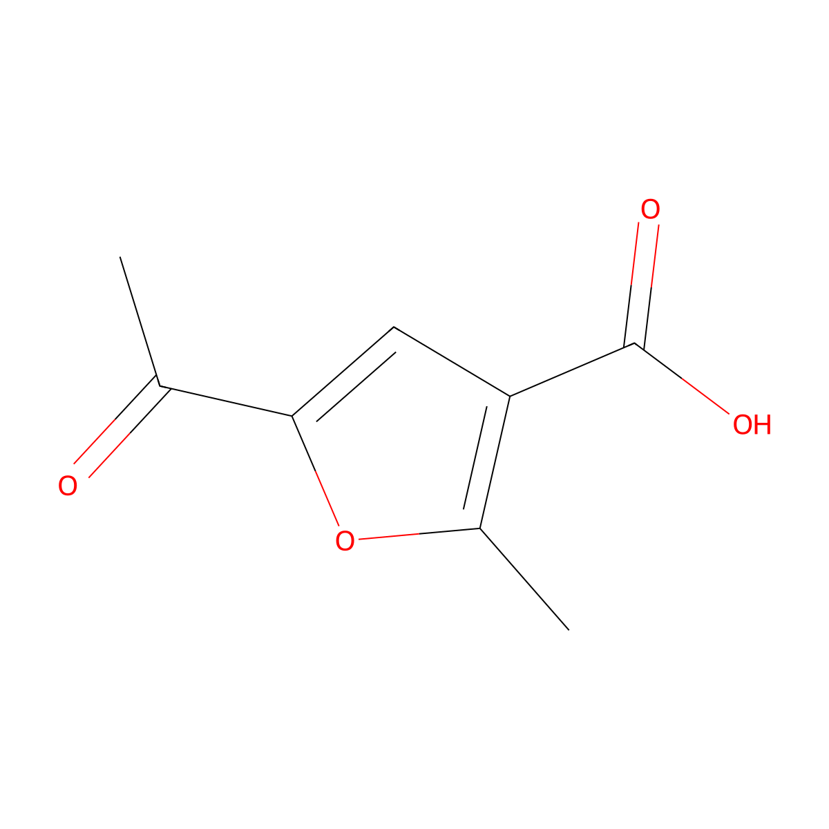 5-Acetyl-2-methylfuran-3-carboxylic acid molecular structure, CAS 1211585-73-7