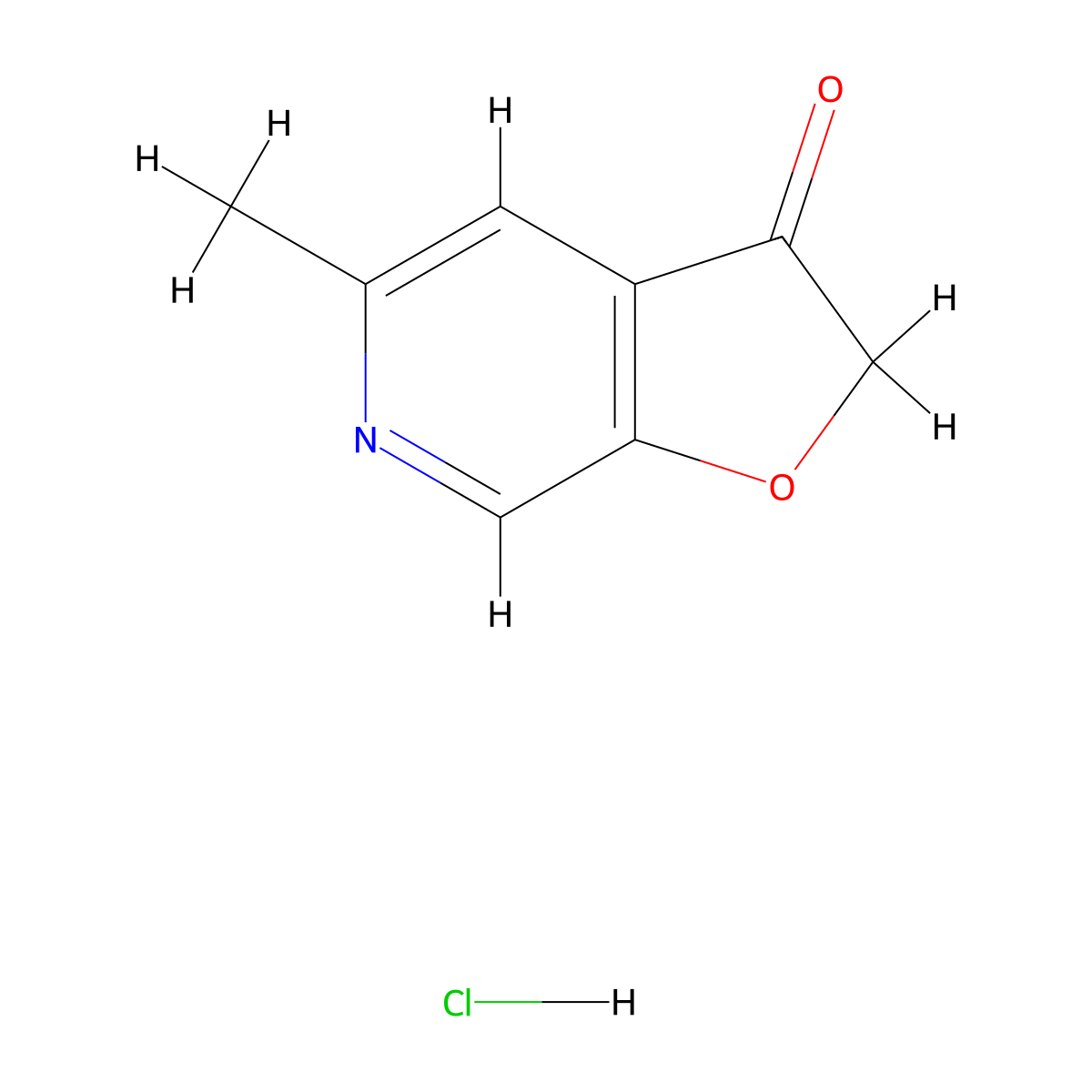 5-Methylfuro[2,3-c]pyridin-3(2H)-one hydrochloride molecular structure, CAS 1211585-80-6