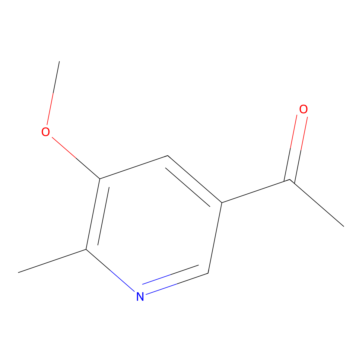 1-(5-Methoxy-6-methyl-3-pyridinyl)ethanone molecular structure, CAS 1211586-04-7