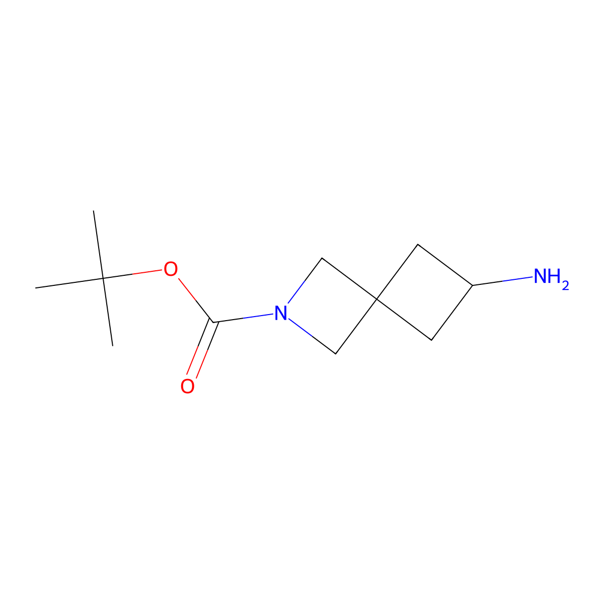 tert-Butyl 6-amino-2-azaspiro[3.3]heptane-2-carboxylate molecular structure, CAS 1211586-09-2