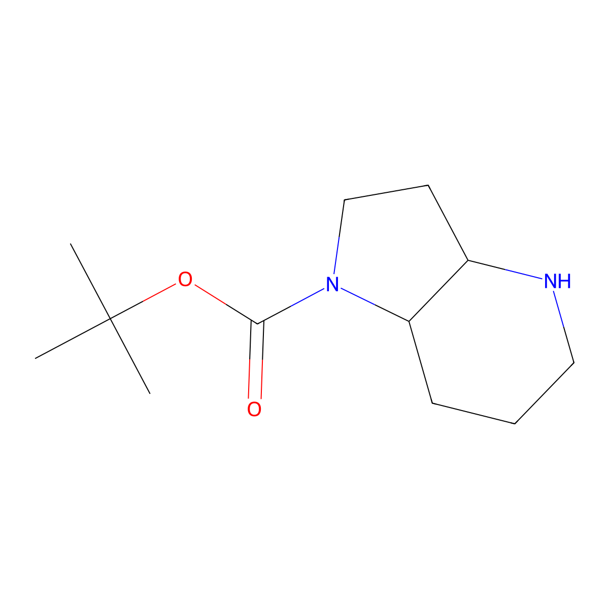 tert-butyl octahydro-1H-pyrrolo(3,2-b)pyridine-1-carboxylate molecular structure, CAS 1211586-14-9