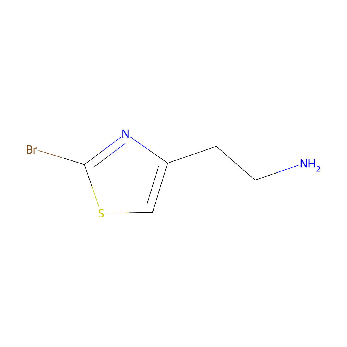 2-(2-Bromo-1,3-thiazol-4-yl)ethan-1-amine molecular structure, CAS 1211586-31-0