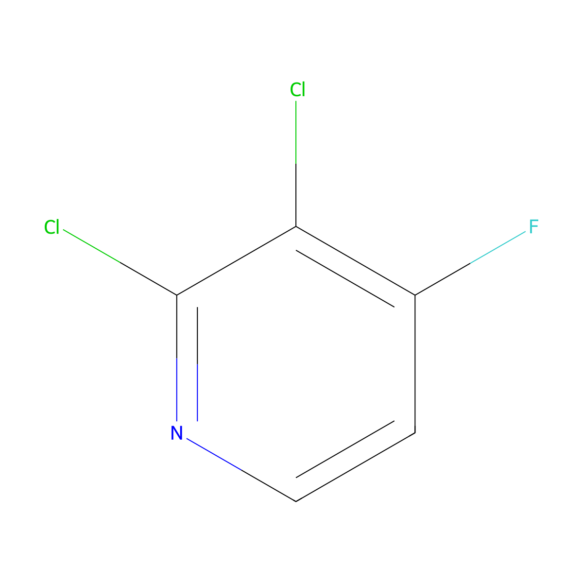 2,3-Dichloro-4-fluoropyridine molecular structure, CAS 1211586-65-0
