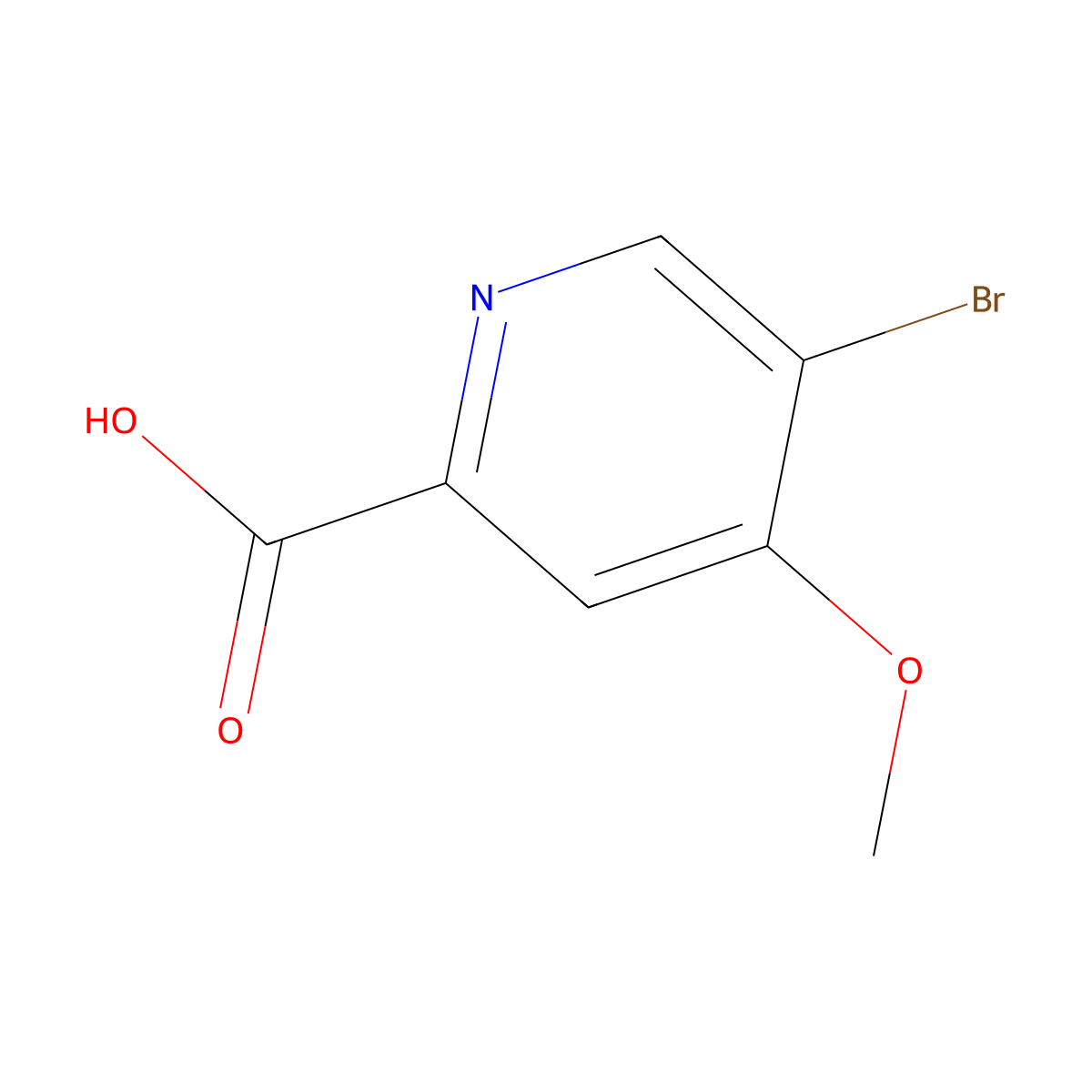5-Bromo-4-methoxypicolinic acid molecular structure, CAS 1211586-66-1