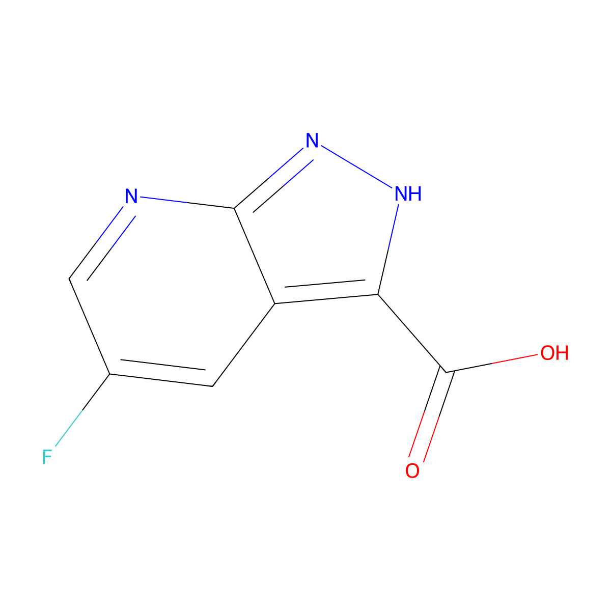 5-Fluoro-1h-pyrazolo[3,4-b]pyridine-3-carboxylic acid molecular structure, CAS 1211586-74-1