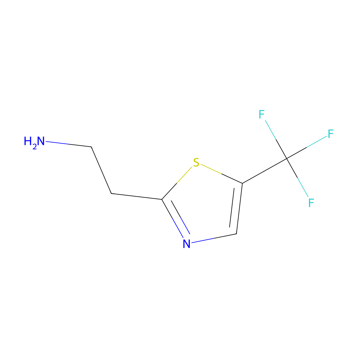 2-[5-(Trifluoromethyl)-1,3-thiazol-2-yl]ethan-1-amine molecular structure, CAS 1211587-05-1