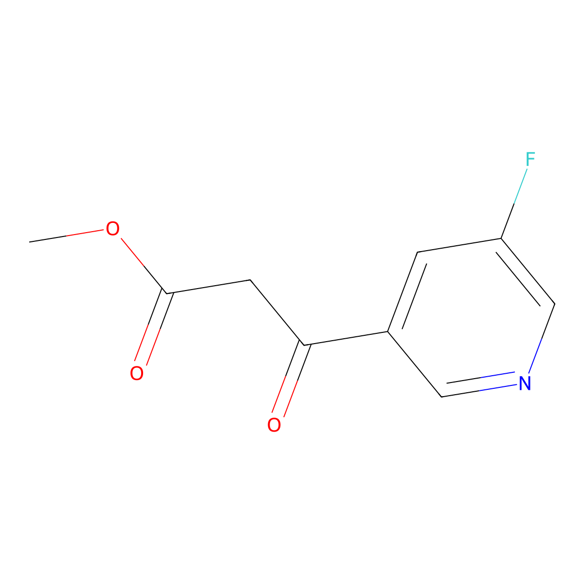 Methyl 3-(5-fluoropyridin-3-yl)-3-oxopropanoate molecular structure, CAS 1211587-13-1