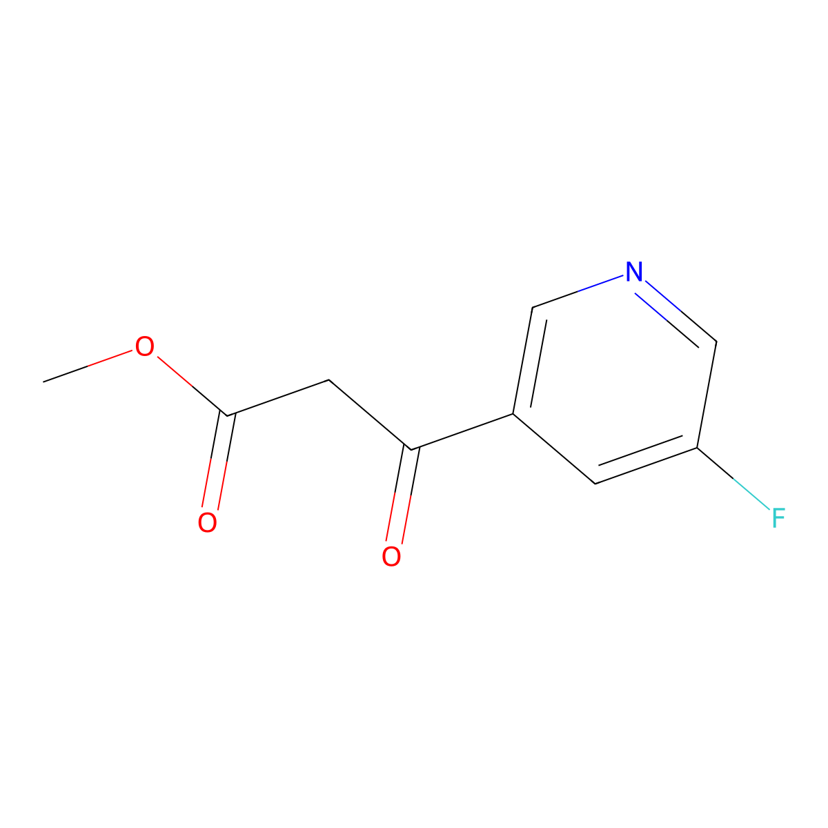 Methyl 3-(5-fluoropyridin-3-yl)-3-oxopropanoate molecular structure, CAS 1211587-13-1
