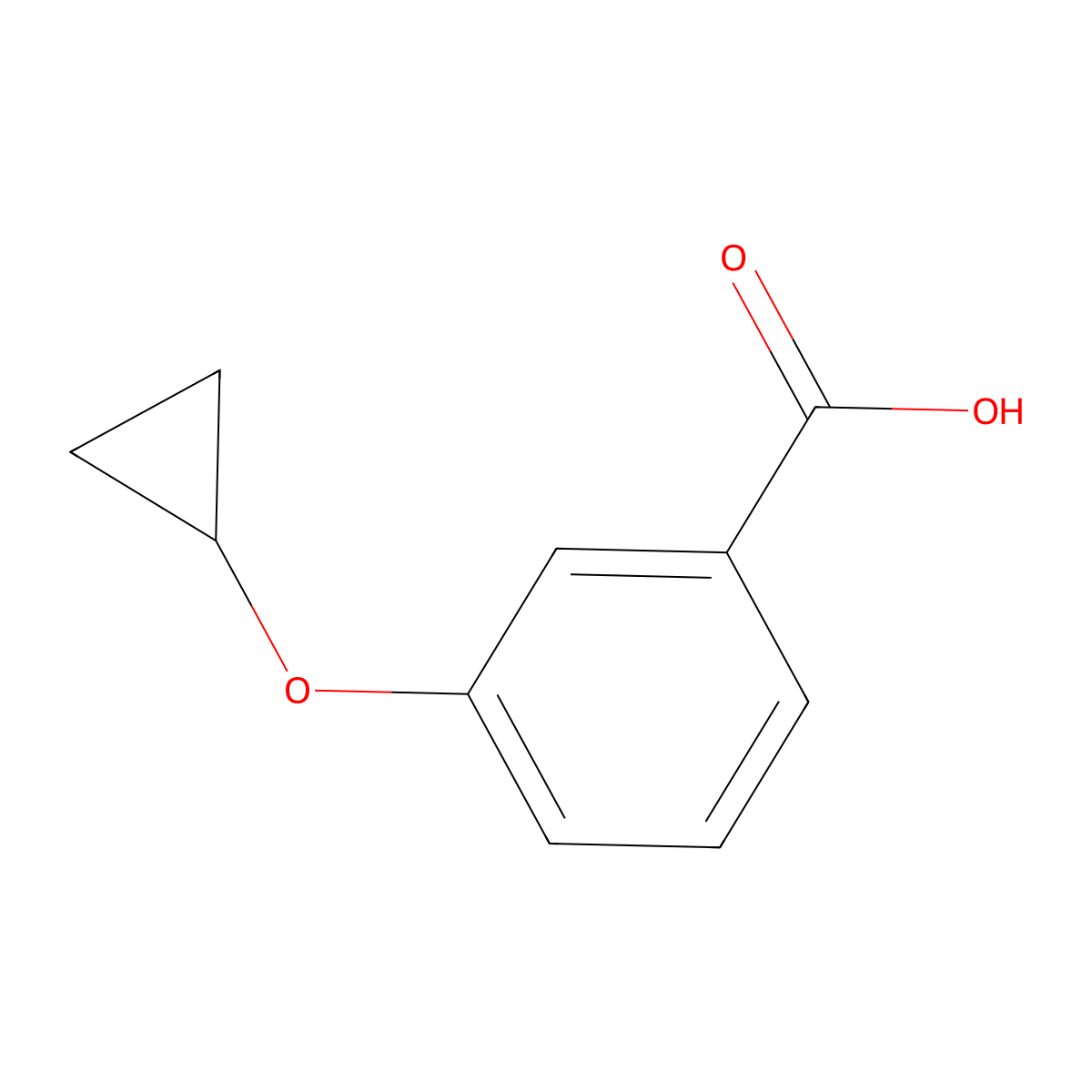 3-Cyclopropoxybenzoic acid molecular structure, CAS 1211587-15-3