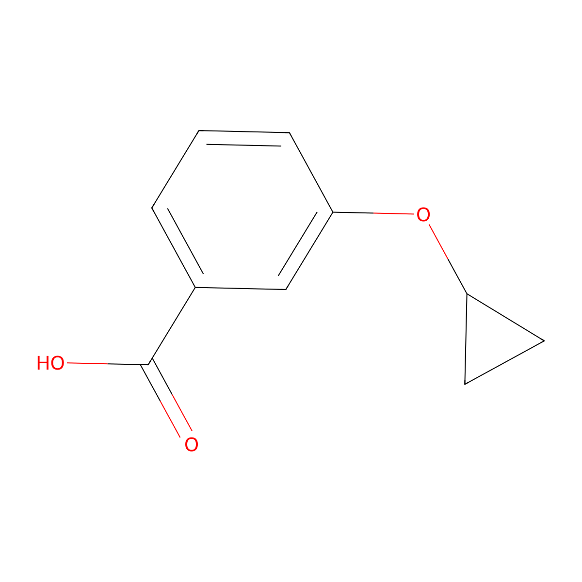 3-Cyclopropoxybenzoic acid molecular structure, CAS 1211587-15-3