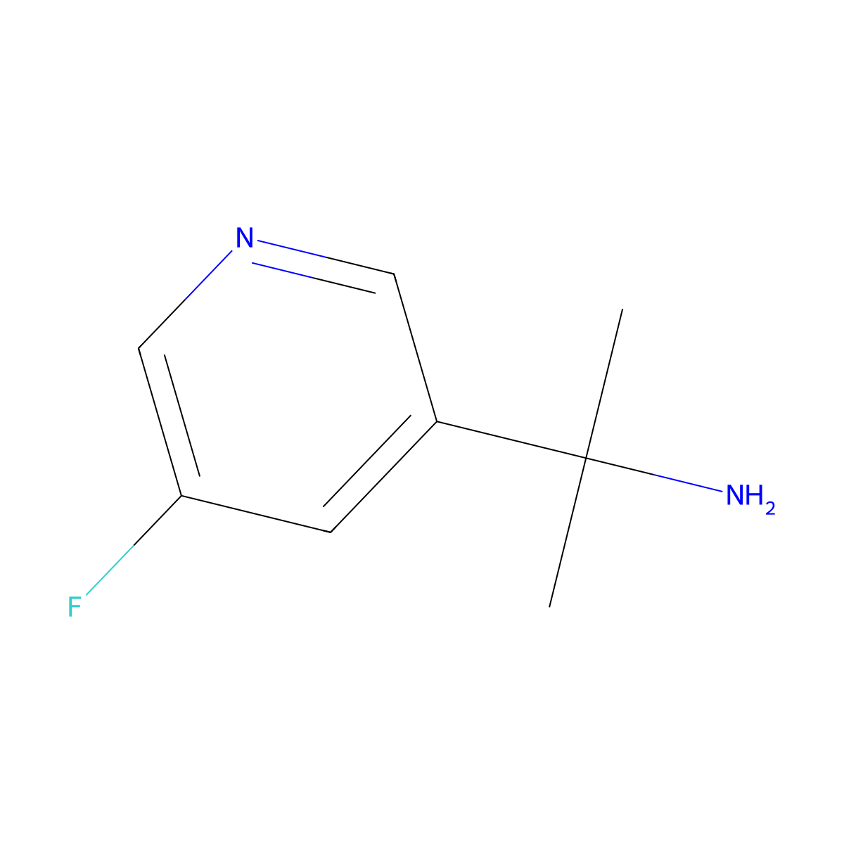 2-(5-Fluoropyridin-3-yl)propan-2-amine molecular structure, CAS 1211587-17-5
