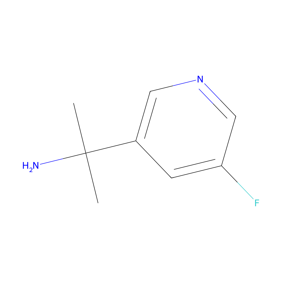 2-(5-Fluoropyridin-3-yl)propan-2-amine molecular structure, CAS 1211587-17-5