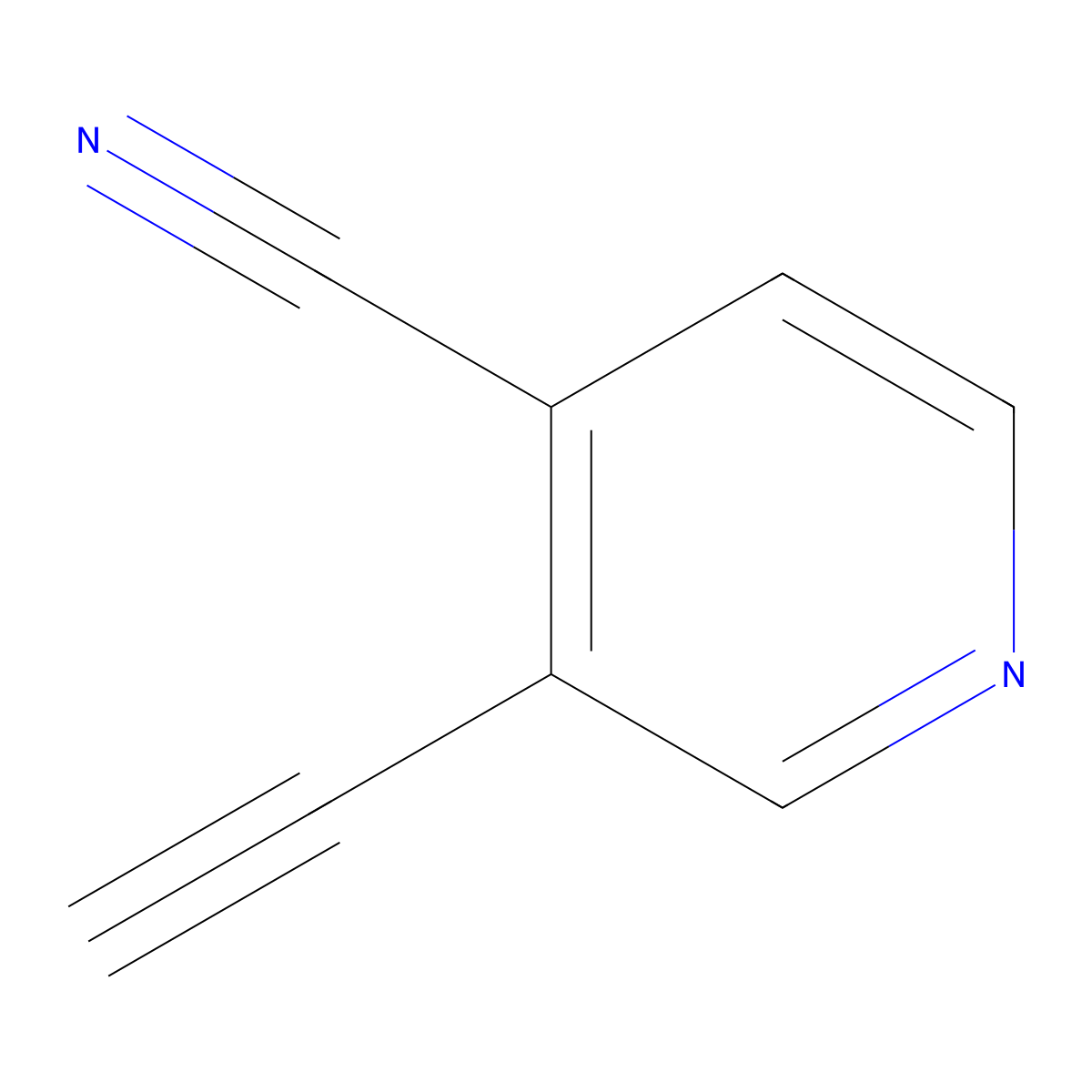 3-Ethynylpyridine-4-carbonitrile molecular structure, CAS 1211587-31-3