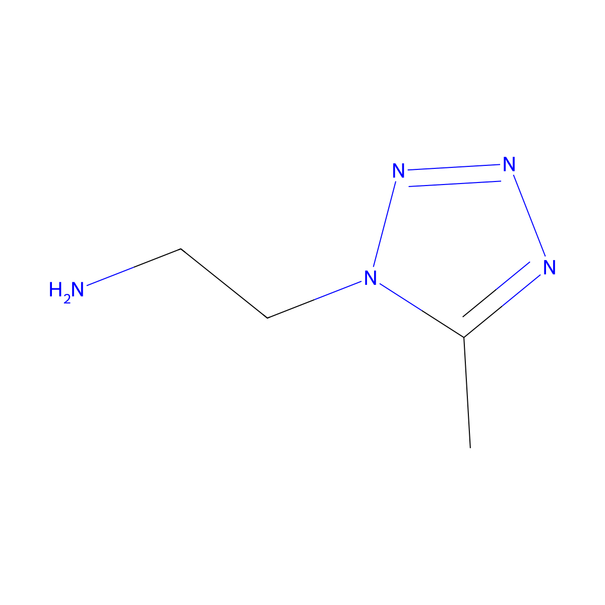 2-(5-methyl-1H-1,2,3,4-tetrazol-1-yl)ethan-1-amine molecular structure, CAS 1211587-34-6