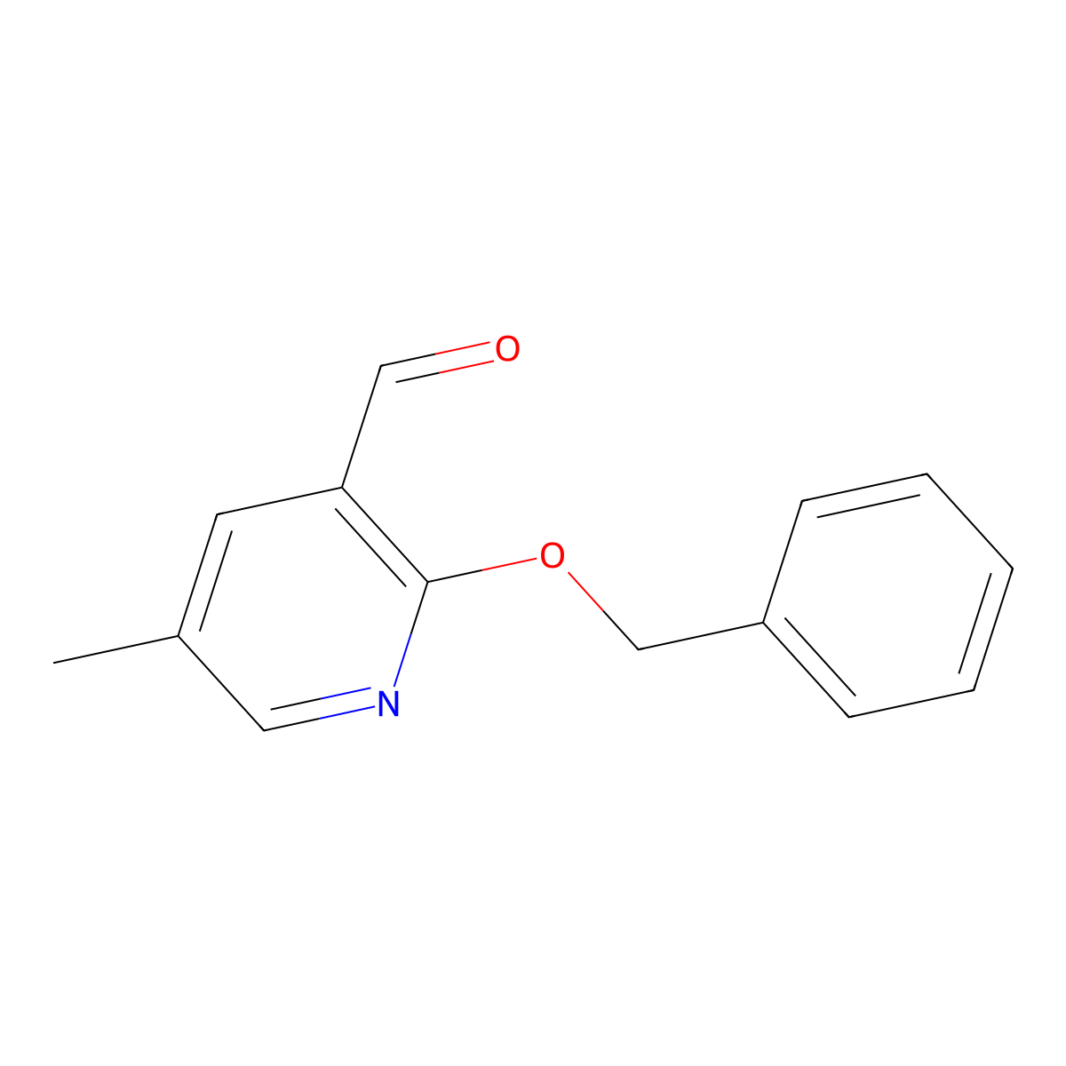2-(Benzyloxy)-5-methylnicotinaldehyde molecular structure, CAS 1211587-39-1