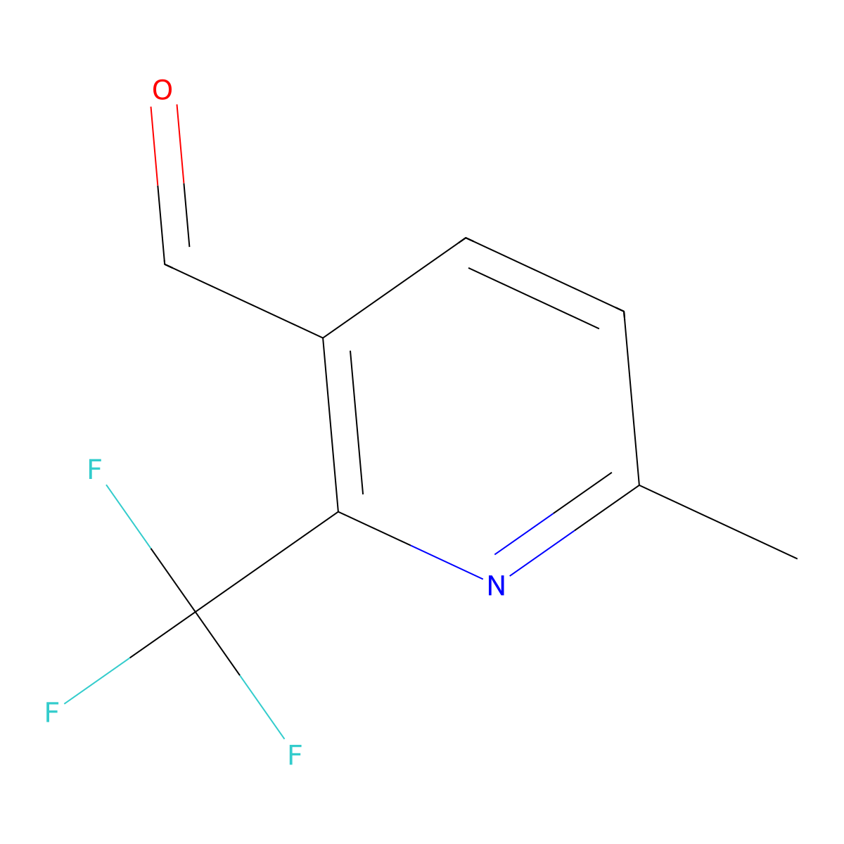 6-Methyl-2-(trifluoromethyl)pyridine-3-carbaldehyde molecular structure, CAS 1211587-44-8