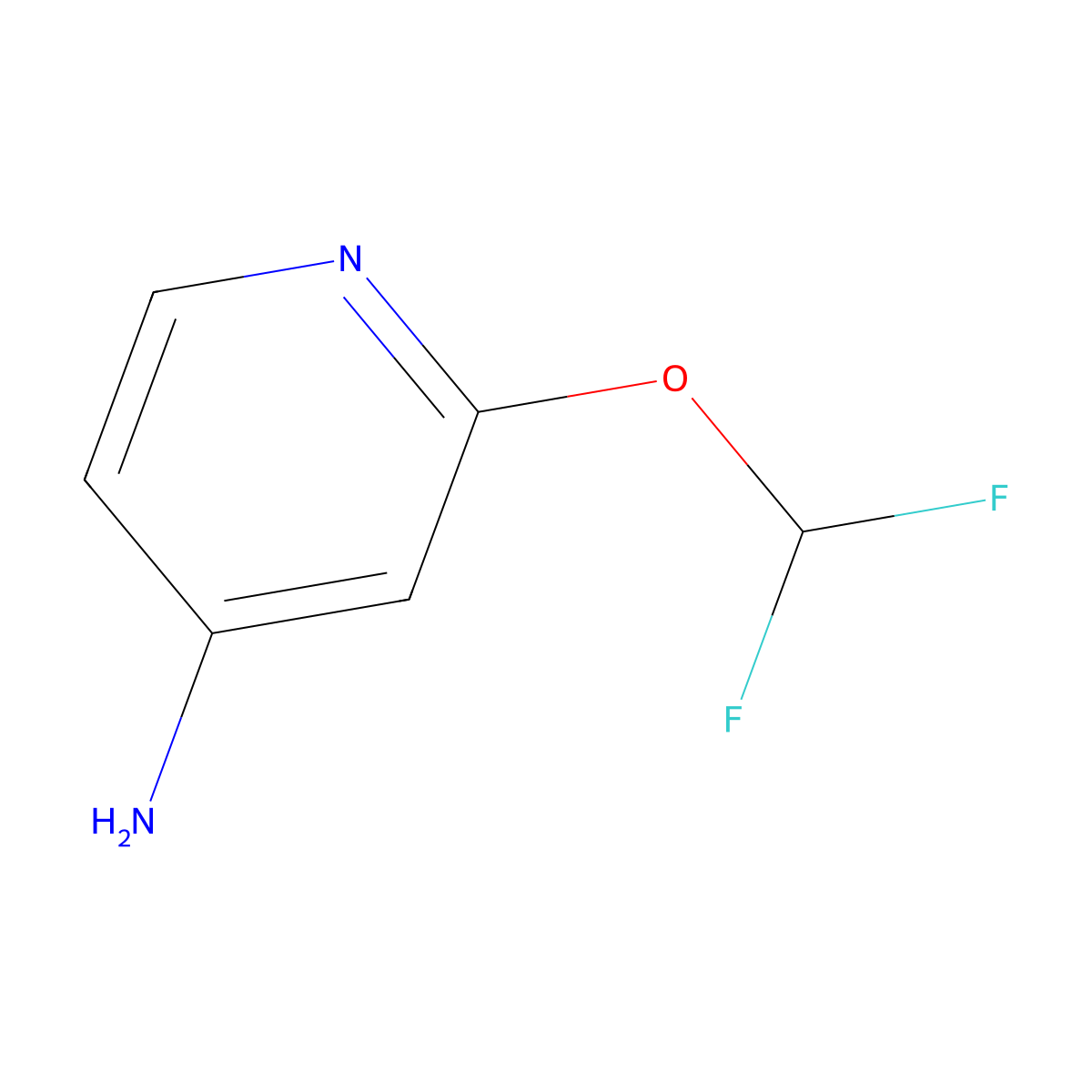 2-(Difluoromethoxy)pyridin-4-amine molecular structure, CAS 1211587-46-0