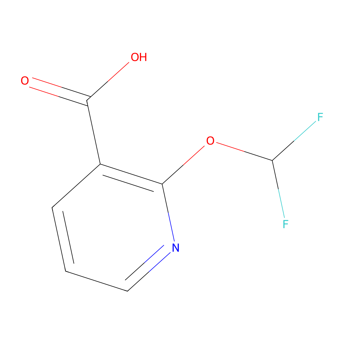 2-(Difluoromethoxy)pyridine-3-carboxylic acid molecular structure, CAS 1211587-59-5