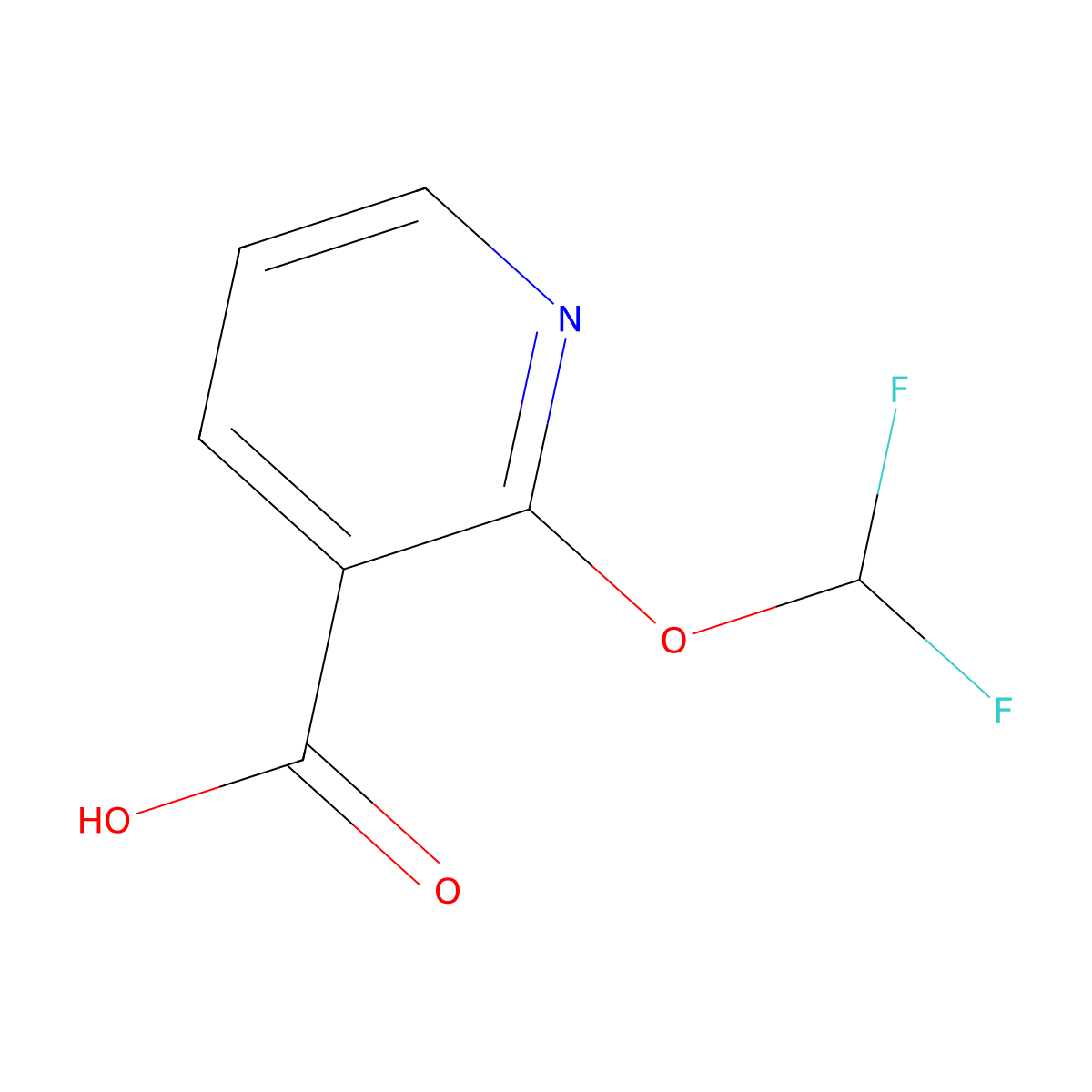 2-(Difluoromethoxy)pyridine-3-carboxylic acid molecular structure, CAS 1211587-59-5