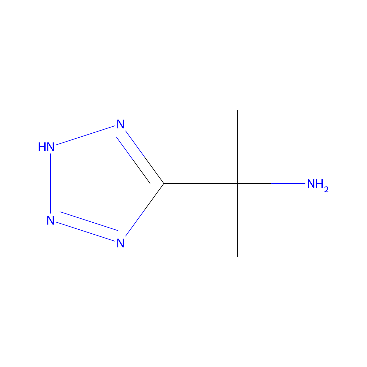2-(1H-1,2,3,4-tetrazol-5-yl)propan-2-amine molecular structure, CAS 1211587-69-7