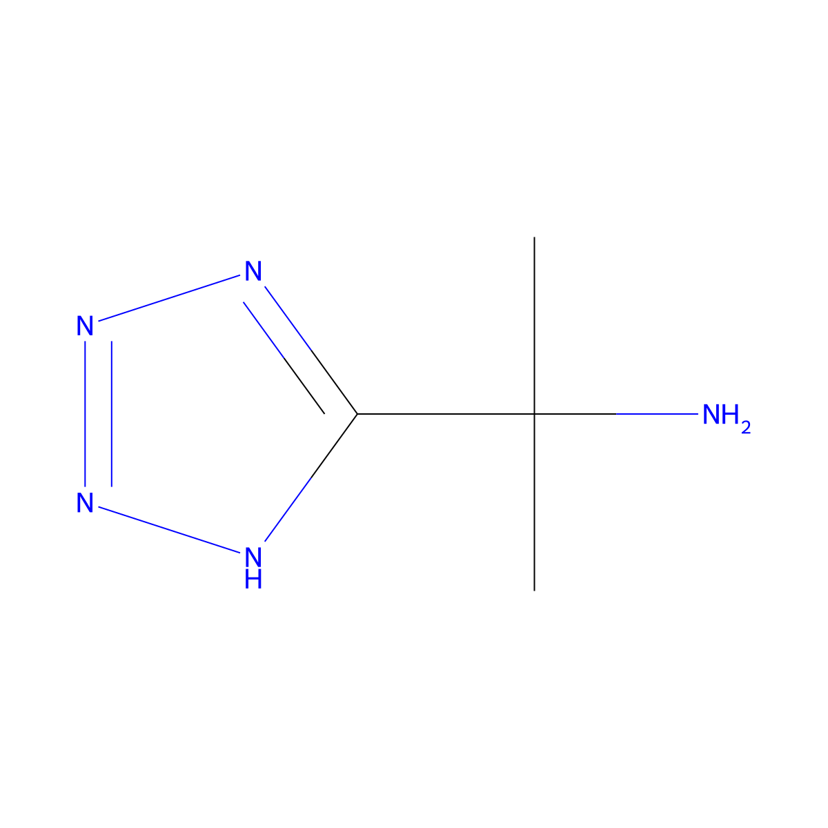 2-(1H-1,2,3,4-tetrazol-5-yl)propan-2-amine molecular structure, CAS 1211587-69-7