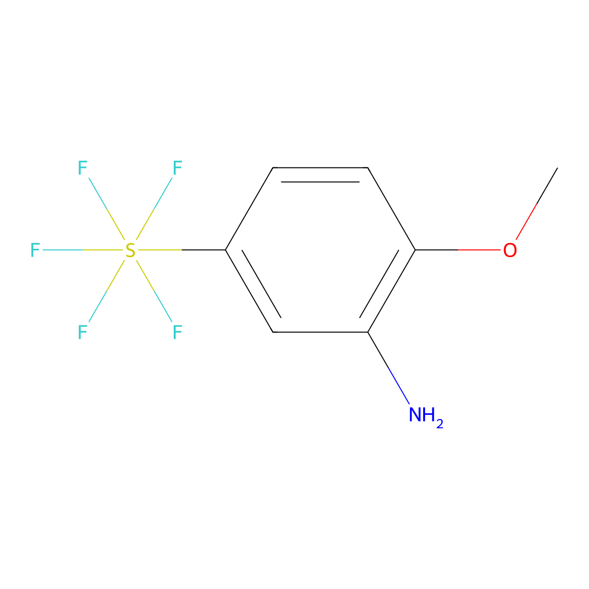 2-Methoxy-5-(pentafluorosulfur)aniline molecular structure, CAS 1211587-84-6