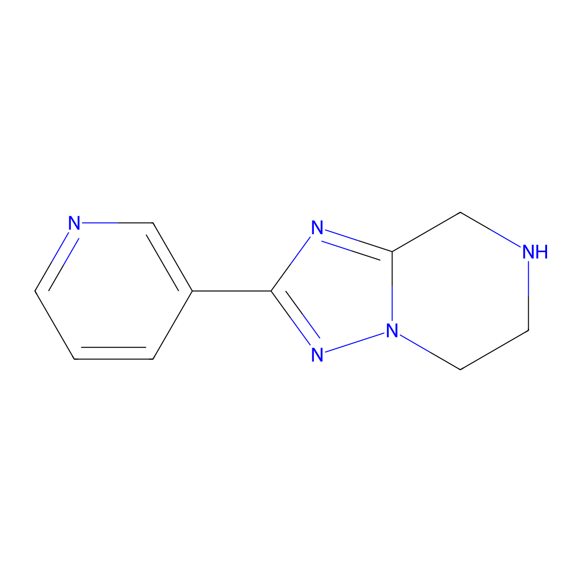 3-{5H,6H,7H,8H-[1,2,4]triazolo[1,5-a]pyrazin-2-yl}pyridine molecular structure, CAS 1211588-02-1