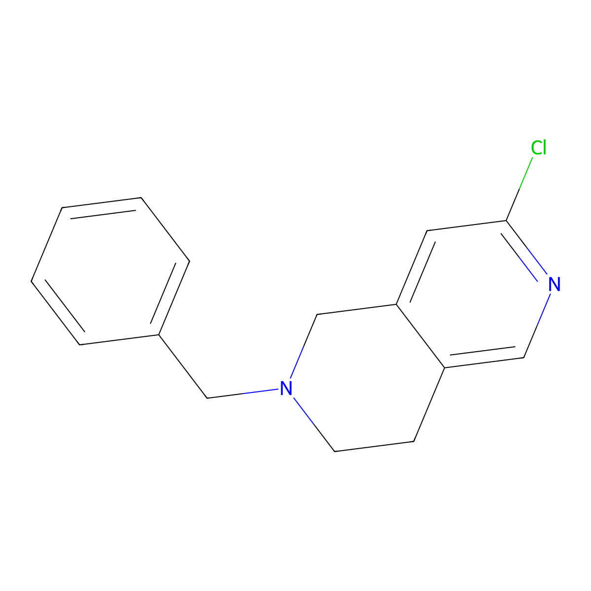 2-Benzyl-7-chloro-1,2,3,4-tetrahydro-[2,6]naphthyridine molecular structure, CAS 1211588-32-7