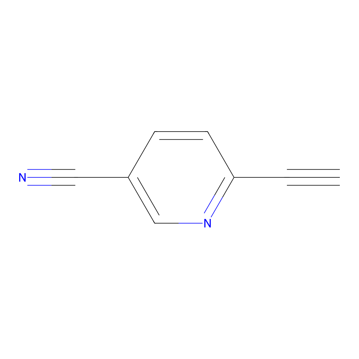 6-Ethynylnicotinonitrile molecular structure, CAS 1211588-35-0