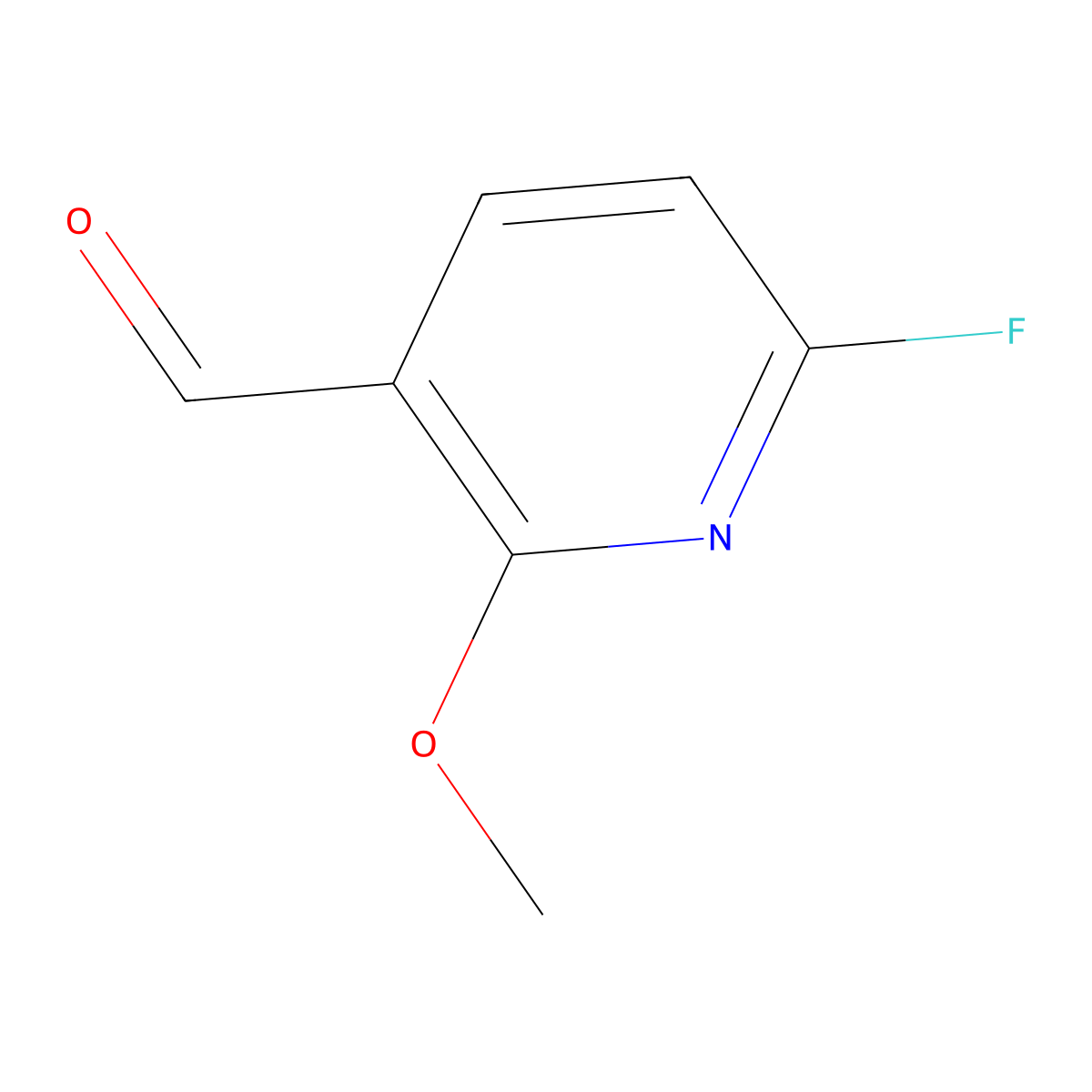 6-Fluoro-2-methoxynicotinaldehyde molecular structure, CAS 1211588-41-8