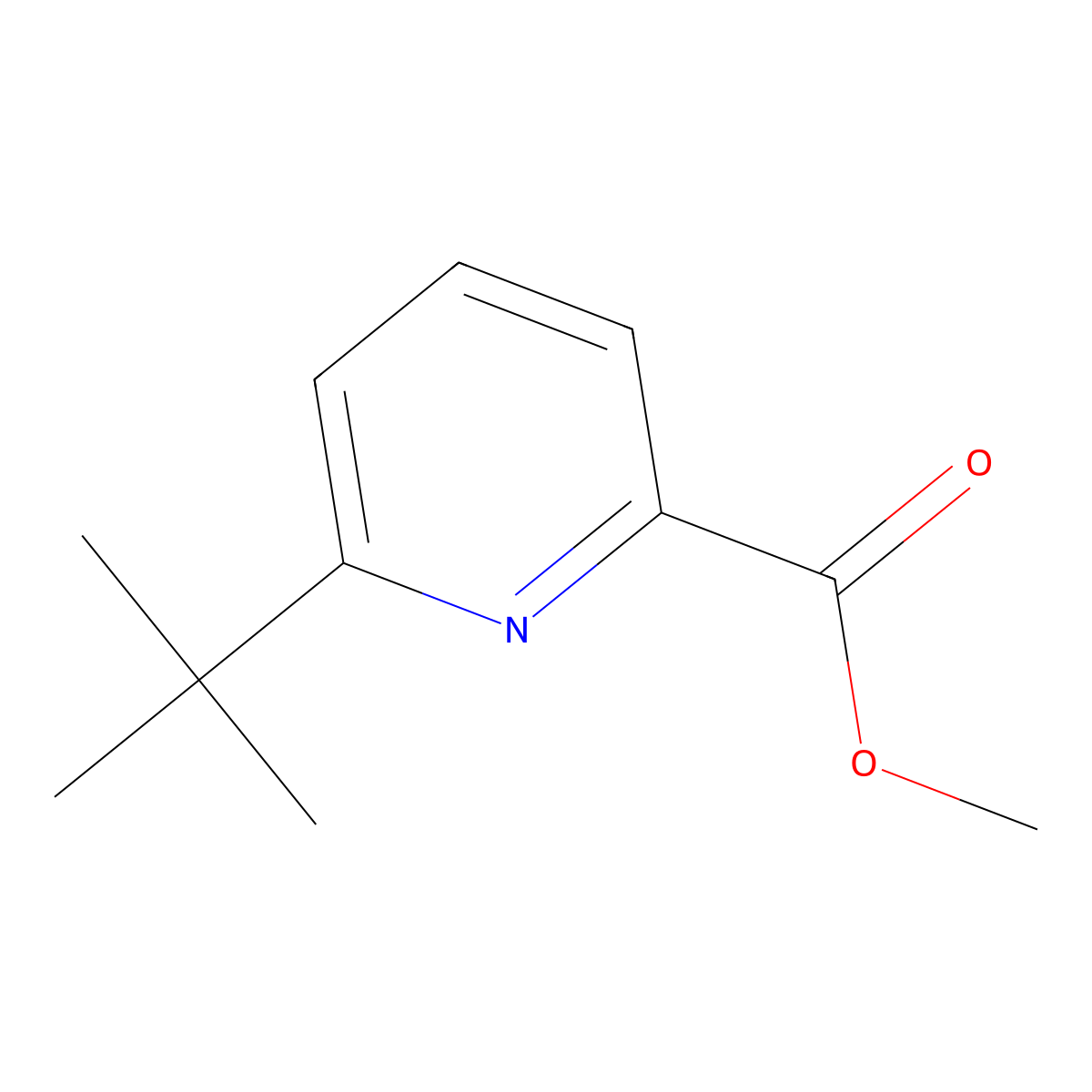Methyl 6-(tert-butyl)picolinate molecular structure, CAS 1211588-48-5