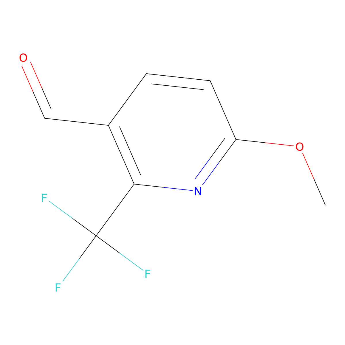 6-Methoxy-2-(trifluoromethyl)nicotinaldehyde molecular structure, CAS 1211588-51-0
