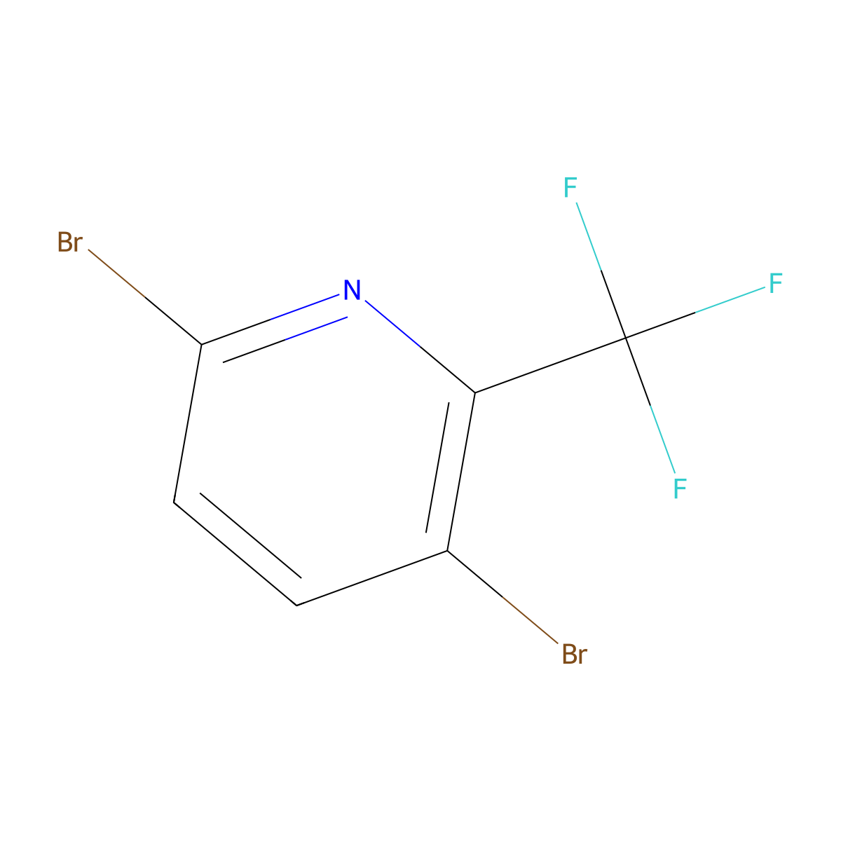 3,6-Dibromo-2-(trifluoromethyl)pyridine molecular structure, CAS 1211588-54-3