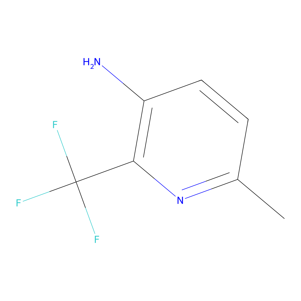 6-Methyl-2-(trifluoromethyl)pyridin-3-amine molecular structure, CAS 1211588-57-6