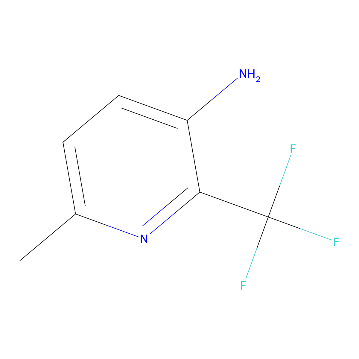 6-Methyl-2-(trifluoromethyl)pyridin-3-amine molecular structure, CAS 1211588-57-6